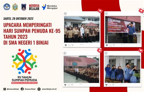 UPACARA MEMPERINGATI HARI SUMPAH PEMUDA KE 95 TAHUN 2023 DI SMA NEGERI