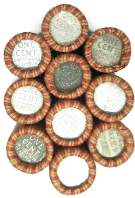 1943 P D S Steel Penny Roll 50 Fifty Steel Cent Lincoln Etsy