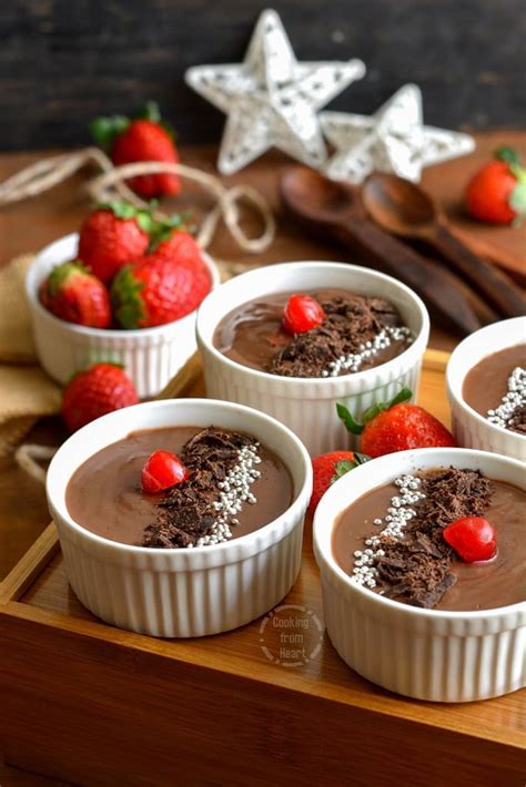 Easy Eggless Chocolate Pudding No Bake Chocolate Pudding Cooking From Heart