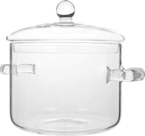 Amazon Glazzit Glass Cooking Pot L Oz Glass Saucepan With