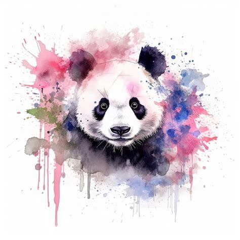 Ilustra O Fofa De Panda Em Aquarela Ai Generativexa Foto Premium