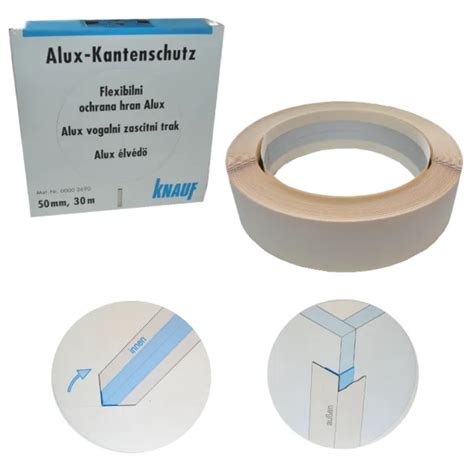 KNAUF ALUX KANTENSCHUTZ Flexibel 30m 50mm Breit Eckschutz Eckenschutz