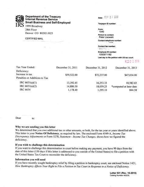 IRS Audit Letter Envelope