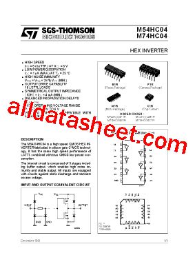 7404 Datasheet PDF STMicroelectronics