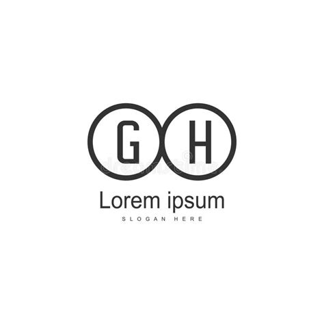 Initial Gh Logo Template With Modern Frame Minimalist Gh Letter Logo