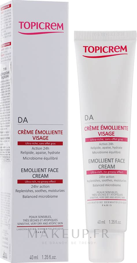 Crème émolliente pour visage Topicrem DA Emollient Face Cream Makeup fr