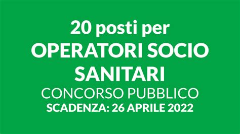 Posti Per Oss Concorso Pubblico Concorsioss It