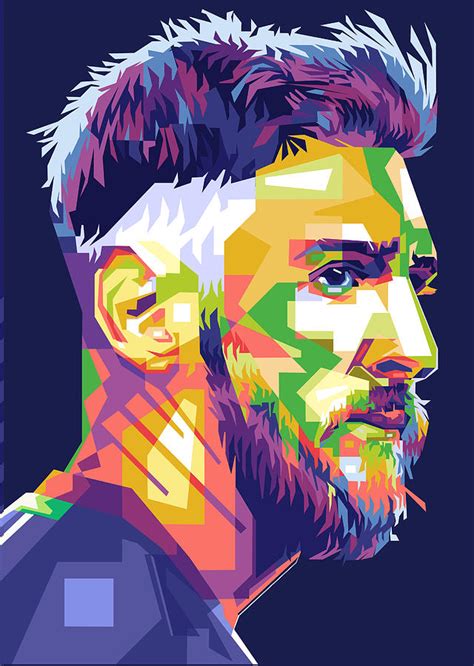 Lionel Messi Wpap Art Digital Art By Artistic Ab Pixels