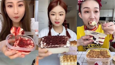 Asmr Sweet Container Cake Dessert Eating Compilations Kwai Asmr