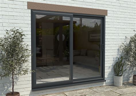 Part Q 3000mm Upvc Anthracite Grey Sliding Doors Rh Sliding Lh Fixed