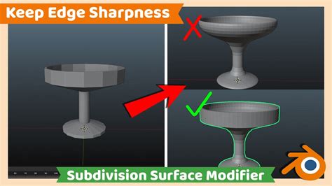 Keep Edge Sharpness When Using Subdivision Surface Modifier Blender