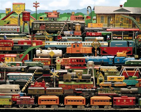 Jigsaw Puzzle Train All Aboard Toy Trains Piece New Made In Usa