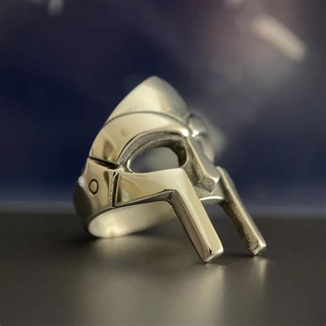 Classic Mf Doom Ring Stainless Steel Silver Mf Doom