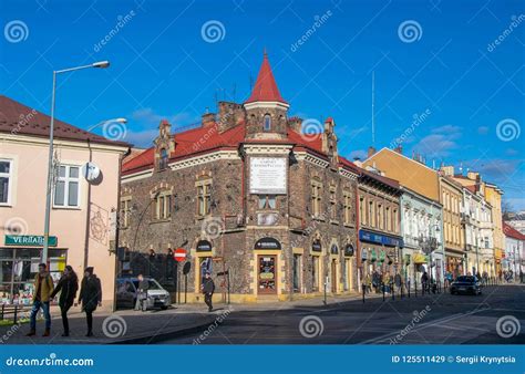 Scenic View of Old Houses on Krakowska Street of Old Town in Tarnow ...