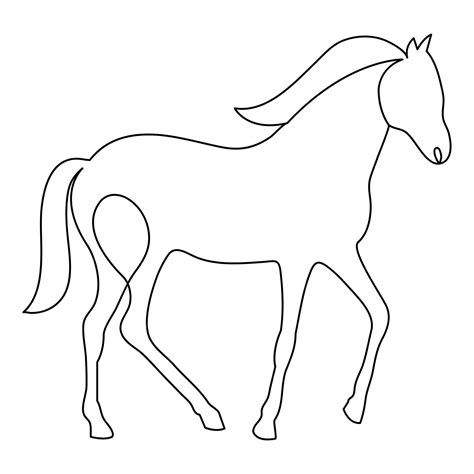 Premium Vector Continuous One Line Hand Design Horse Animal