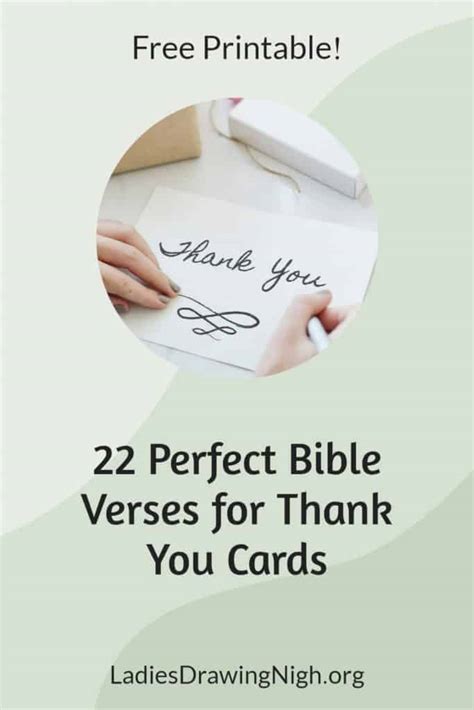 22 Perfect Bible Verses for Thank You Cards - Ladies Drawing Nigh