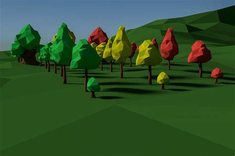 Pack De árboles Low Poly Modelo 3d 7 Unknown Blend Fbx Obj Free3d