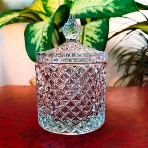 Buy Crystal Glass Candy Jar With Lid Home Decor At Best Price In Pakistan Arish