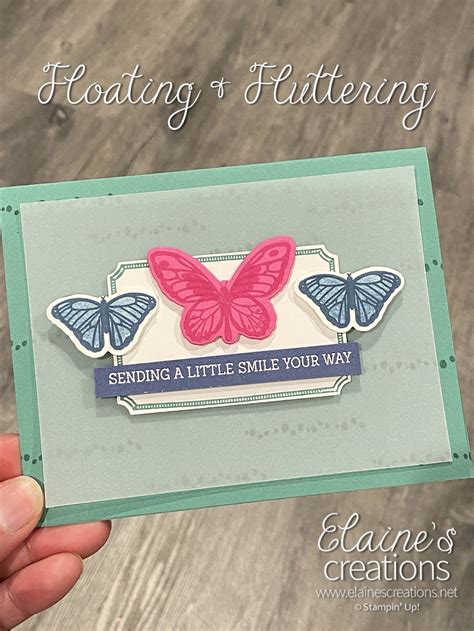 Let S Make A Floating Fluttering Card Sweet Stampin With Elaine S