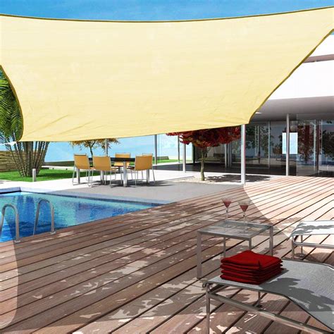 Sun Shade Sails Canopy Rectangle, Heavy Duty Sunshade Fabric Awning ...