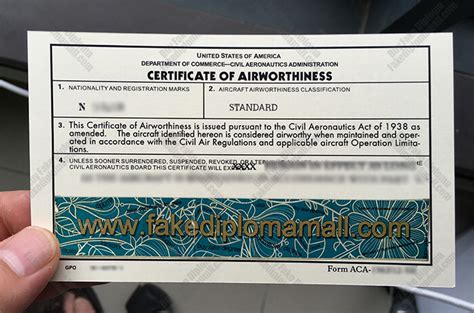 Fake Certificate of Airworthiness | Best Site To Get Fake Diploma