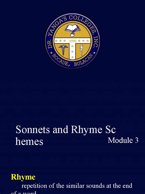 Sonnet and Rhyme Scheme | Download Free PDF | Sonnets | Poetry