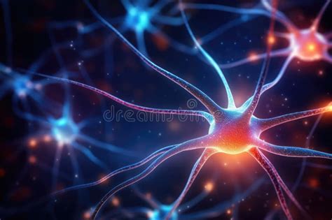 Neuron Network Brain Cells With Cell Activity Between Each Other