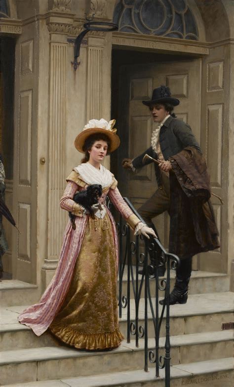 My Next Door Neighbor Edmund Blair Leighton 1894 Victorian Paintings