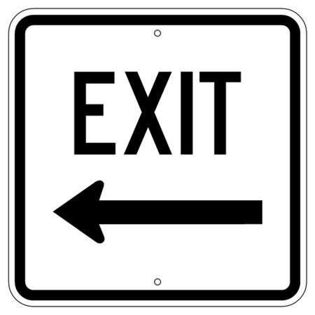 EXIT Arrow Left Traffic Sign - Safety Supply Warehouse