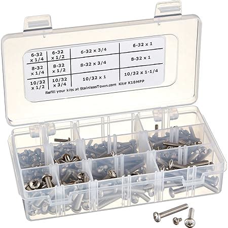 Amazon Stainless Steel Phillips Pan Machine Screw Assortment Kit