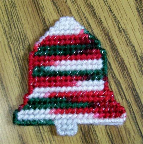 Plastic Canvas Christmas Bell Magnet Fridge Needlecraft Etsy