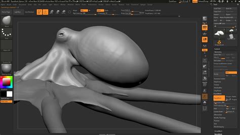 ZBRUSH 4r8 OCTOPUS MODELING USING RADIAL SYMMETRY 01 YouTube