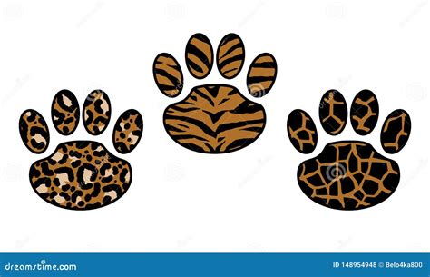 Real Leopard Paw Print