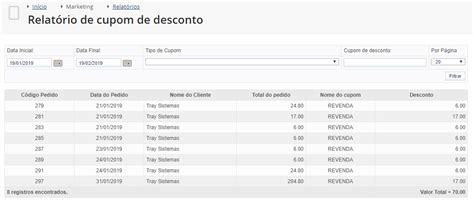 Como Utilizar O Relat Rio De Cupom De Desconto Tray Tecnologia Em