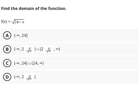 Solved Find The Domain Of The