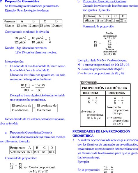 Razones Y Proporciones Ejercicios Resueltos En Pdf