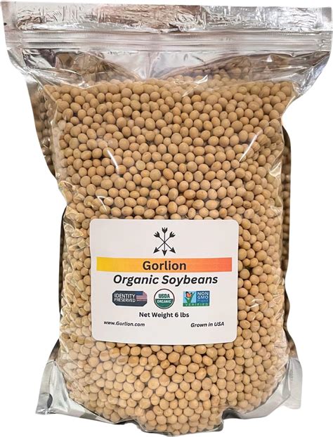 Amazon Organic Non GMO Soybeans For Tofu One 6 Lb Bag Grocery