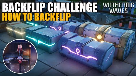 Backflip Challange Step Onto The Platform Made Of Wooden Boxes How