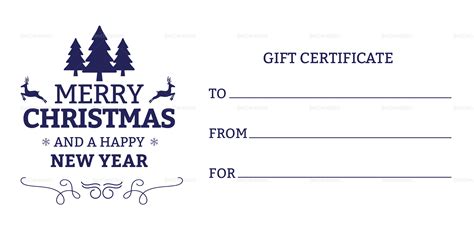 Modern Christmas Gift Certificate Template in Adobe Photoshop