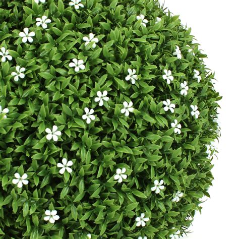 7 Small White Flower Topiary Ball 3rd Street Inn Greenery