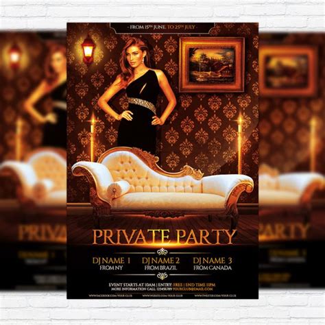 Private Party Premium Flyer Template Facebook Cover Exclsiveflyer