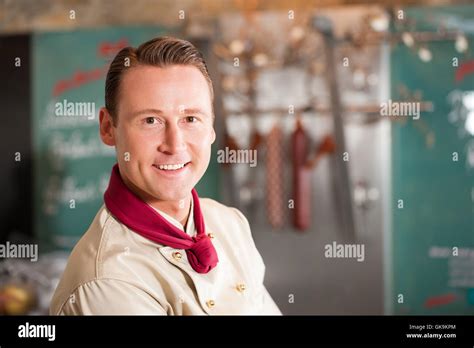 Working In A Butcher Or Butcher Stock Photo Alamy