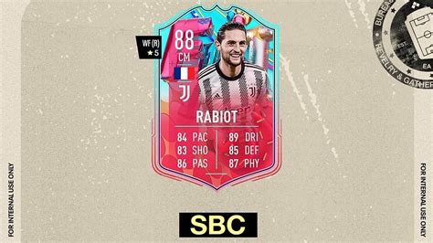 Adrien Rabiot FUT Birthday SBC FIFA 23 Adrien Rabiot FUT Birthday SBC