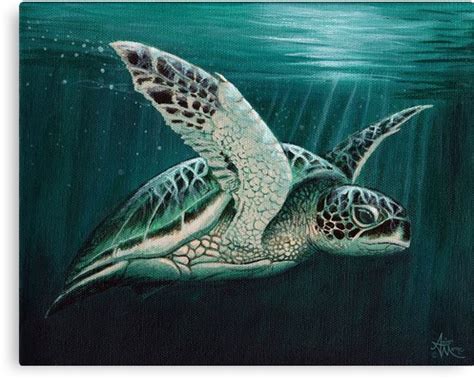 Sea Turtle Painting Canvas at PaintingValley.com | Explore collection ...