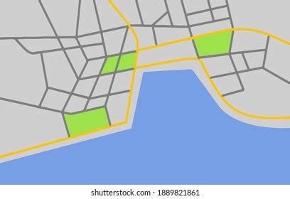 Fake City Map Illustration Commercial Stock Vector (Royalty Free ...