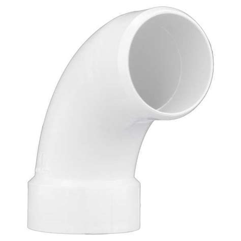 Zoro Select PVC 90 Degree Long Sweep Street Elbow Spigot X Hub X Hub