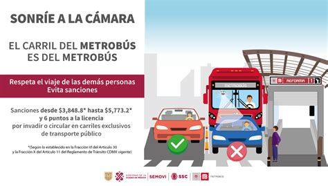 Metrobús CDMX on Twitter Sabías que la multa por invadir el carril