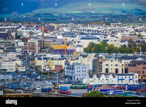 Beautiful Landscape View Of Seaside Town Of Douglas In The Isle Of Man