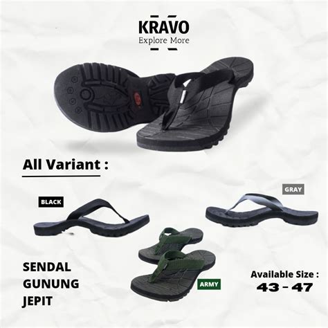 Jual Sandal Gunung Pria Jumbo Free Mini Gold Outdoor Tali Jepit Cowok