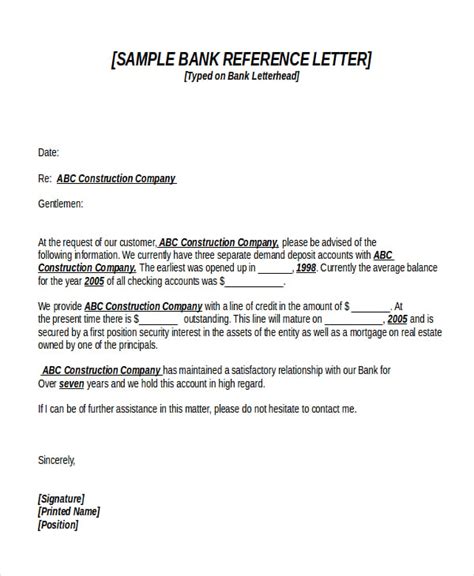 18 Reference Letter Template Free Sample Example Format Free